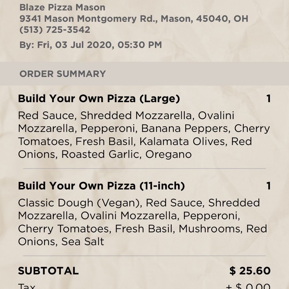 Blaze Pizza - Online order - Pizza Near Me - Mason, Ohio Blaze Pizza - Online order - Pizza Near Me - Mason, Ohio