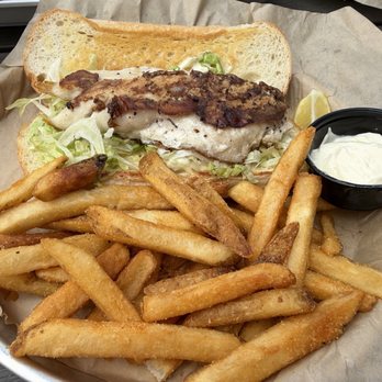 Boathouse Kitchen & Swan Dive - Grilled Grouper Sandwich - Burgers Near Me - Cicero, Indiana