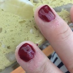 DaVi Nails - My paint job and cuticle cut. I'll go elsewhere to feel like a lady.