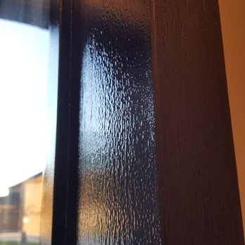 Ricks Front Door Refinishing - Orange peel from overspraying. - Refinishing Services Near Me - Pasadena, Texas