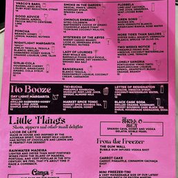 Cocktails menu - July 2025