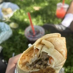 Poquito Mas - Shrimp Burrito San Felipe with steak