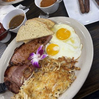 Ortega's Diner - Ham and eggs breakfast plate - Mexican Near Me - Fontana, California Ortega's Diner - Ham and eggs breakfast plate - Mexican Near Me - Fontana, California