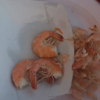 Flo's Clam Shack - Pint-sized portion of peel and eat shrimp.  Cocktail sauce was delish. - Seafood Near Me - Middletown, Rhode Island