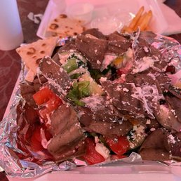 Greek Salad with Gyro Meat