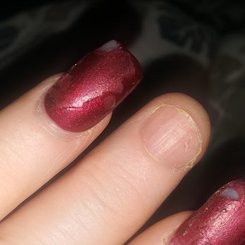 Nail Passion Spa - she intentionally put lots of glue.nail had to be removed it was throbbing this pic is a week later caused fungus - Nail Salons Near Me - Schertz, Texas
