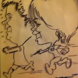 Royal Hawaiian Caricatures - I'm a nurse, my son and I had this caricature drawn by Royal Hawaiian Caricatures. I love it
