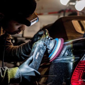 Glaze Technica - Tyler hard at polishing away the swirls - Auto Detailing Near Me - Huntington Beach, California Glaze Technica - Tyler hard at polishing away the swirls - Auto Detailing Near Me - Huntington Beach, California