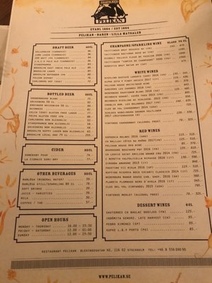 Menu photo 4 Pelikan Stockholm, AB