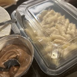 chicken alfredo & ice cream