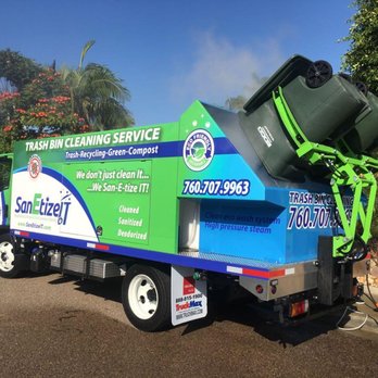 SanEtizeIT - TRUCK LIFTS BINS INTO HOPPER AT REAR OF TRUCK - Home Cleaning Near Me SanEtizeIT - TRUCK LIFTS BINS INTO HOPPER AT REAR OF TRUCK - Home Cleaning Near Me