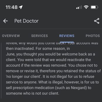 The Pet Doctor - Photo 2/2 of the owner's response. Anyone else think this is unprofessional? There's TONS of owner responses, all degrading the pet owners. - Veterinarians Near Me - Myrtle Beach, South Carolina