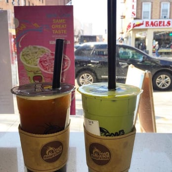 Kung Fu Tea - Peach Oolong Tea and Matcha Milk Green Tea. - Coffee & Tea Near Me - Brooklyn, New York