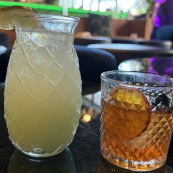 Straits - Honolulu - Straits Singapore Soda (L) $7 and Old Fashioned (R) - Asian Fusion Near Me - Honolulu, Hawaii