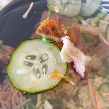 Yummy Poke - Cucumber with a small piece of hair and the overdue fish topping - Hawaiian Near Me - Rocklin, California Yummy Poke - Cucumber with a small piece of hair and the overdue fish topping - Hawaiian Near Me - Rocklin, California