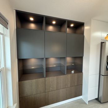 American Improvement Installations - Ikea besta units with lights - Cabinetry Near Me - Fort Worth, Texas
