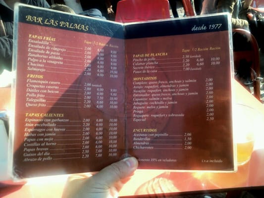 Menu photo 2 Las Palmas Seville, SE