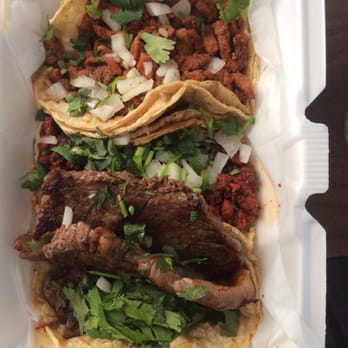 La Rosita - Tacos de lomo, chorizo,y pastor from bottom to top. Lomo was awesome chorizo top 5, pastor just ok int opinion. - Grocery Near Me - Louisville, Kentucky