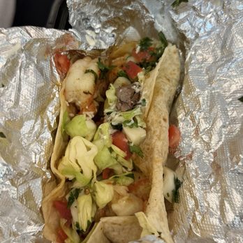 Baja Fish Tacos - Beef in the shrimp taco. - Seafood Near Me - Santa Ana, California