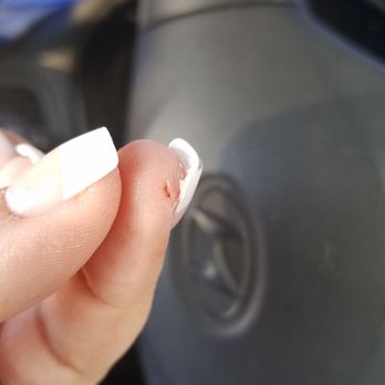 Pretty Nails - The hole that was drilled in my ring finger. - Nail Salons Near Me - Fontana, California