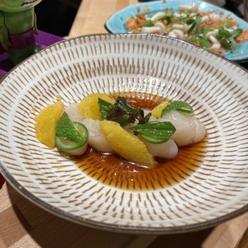 Handies Douzo - Scallop Crudo - Japanese Near Me - Houston, Texas Handies Douzo - Scallop Crudo - Japanese Near Me - Houston, Texas