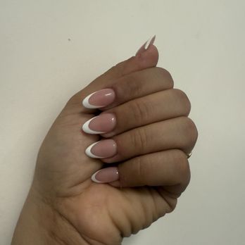 VS Nail Lounge - French tip on almond shape acrylics - Nail Salons Near Me - Whittier, California VS Nail Lounge - French tip on almond shape acrylics - Nail Salons Near Me - Whittier, California