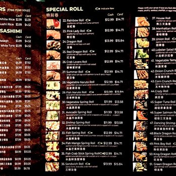 Kenny’s Roll House - Menu back page - Sushi Bars Near Me - Flushing, New York Kenny’s Roll House - Menu back page - Sushi Bars Near Me - Flushing, New York