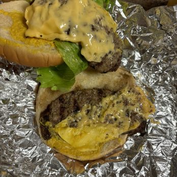 Cook Out - Double cheese burger we order. The first one was wrong and this one the burger patties small skinny slivers of meat - Burgers Near Me - Burlington, North Carolina