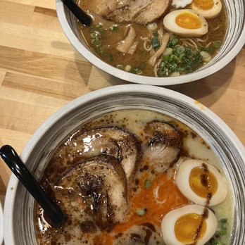 Rai Rai Ramen - Black Garlic Tonkotsu (top) & Akamaru Modern Ramen (bottom) - Noodles Near Me - Egg Harbor Township, New Jersey Rai Rai Ramen - Black Garlic Tonkotsu (top) & Akamaru Modern Ramen (bottom) - Noodles Near Me - Egg Harbor Township, New Jersey