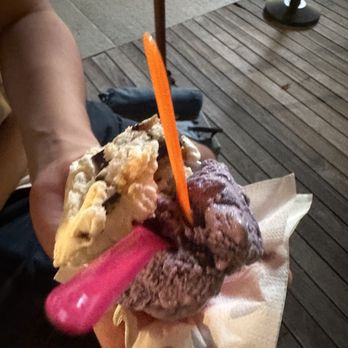 Dolcezza - Blueberry Lavender, Black & White Cookie Batter - Gelato Near Me - Fairfax, Virginia