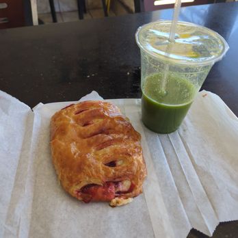 Donut Station - Strawberry Danish, and fresh green juice. - Donuts Near Me - Los Angeles, California Donut Station - Strawberry Danish, and fresh green juice. - Donuts Near Me - Los Angeles, California
