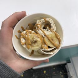 YOLO Rolled Ice Cream - Reese's peanut butter cup rolled ice cream
