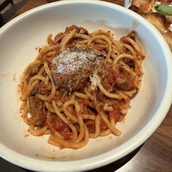 North Italia - Meatball bucatini pasta - Italian Near Me - Riverton, Utah North Italia - Meatball bucatini pasta - Italian Near Me - Riverton, Utah