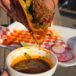 Jarocho’s Birria - Quesabirria taco with consome