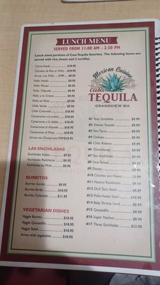 Menu photo 2 Casa Tequila Grandview, WA Menu photo 2 Casa Tequila Grandview, WA