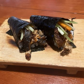 DAI Sushi - Salmon skin handroll - Japanese Near Me - Westminster, California DAI Sushi - Salmon skin handroll - Japanese Near Me - Westminster, California
