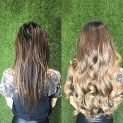 The Extensionist - Before and after client picture made by The Extensionist - Hair Extensions salon
