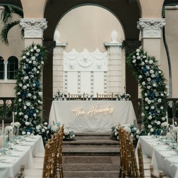 Esselle Weddings & Events - Floral arch, LED sign, table layout, sweetheart table, taper candle - Wedding Planning Near Me