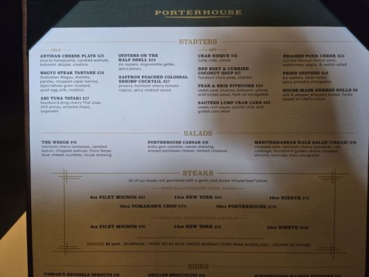 Menu photo 4 Porterhouse El Segundo, CA Menu photo 4 Porterhouse El Segundo, CA