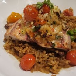 Founding Fathers - Filet of Kroger fish topped with crab meat... Amazing.!