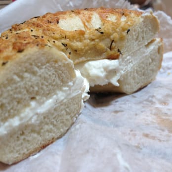 Bruegger's Bagels - Asiago cheese with salmon cream cheese - Sandwiches Near Me - Austin, Texas