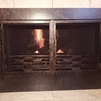 Fireplace Door Guy - Revised gas burning fireplace - Fireplace Services Near Me