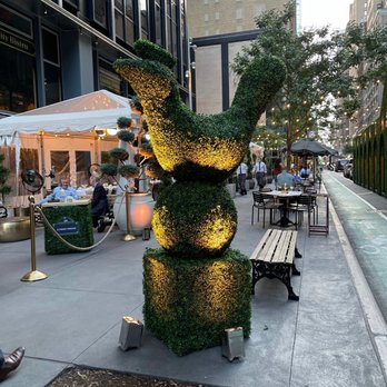Quality Bistro - Topiary outside - French Near Me - New York, New York