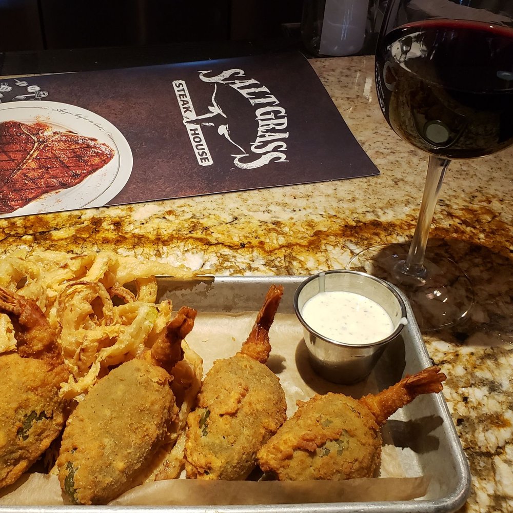 Saltgrass Steak House - Ranger rattlers and house Cabernet on happy hour - Steakhouses Near Me - Arlington, Texas Saltgrass Steak House - Ranger rattlers and house Cabernet on happy hour - Steakhouses Near Me - Arlington, Texas