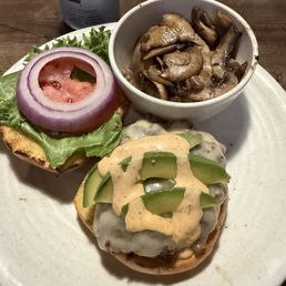 Frogman Cali burger, I had this one and it's the best burger outside vortex. Absolutely a damn good burger!