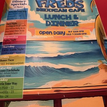 Fred's Mexican Cafe - Menu - Mexican Near Me - Kihei, Hawaii