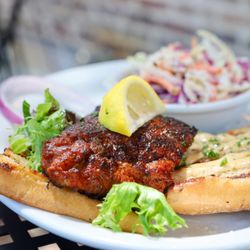 Jonah's Fish & Grits - Big Fish Blackened Grouper Sandwich @tiffhuangry