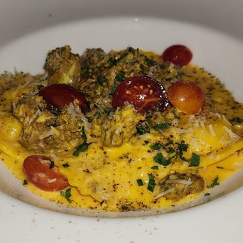 Amaro Bistro - Lobster ravioli with sausage - Italian Near Me - Bothell, Washington Amaro Bistro - Lobster ravioli with sausage - Italian Near Me - Bothell, Washington