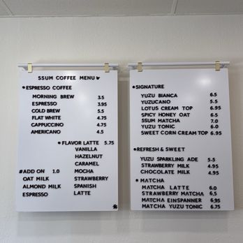 Ssum Coffee - Menu (March 2026) - Coffee & Tea Near Me - Anaheim, California