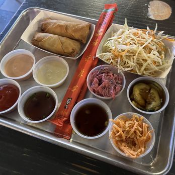 Bold Dumpling - Family Platter egg rolls, salad, toppings, and sauces. - Chinese Near Me - Annandale, Virginia